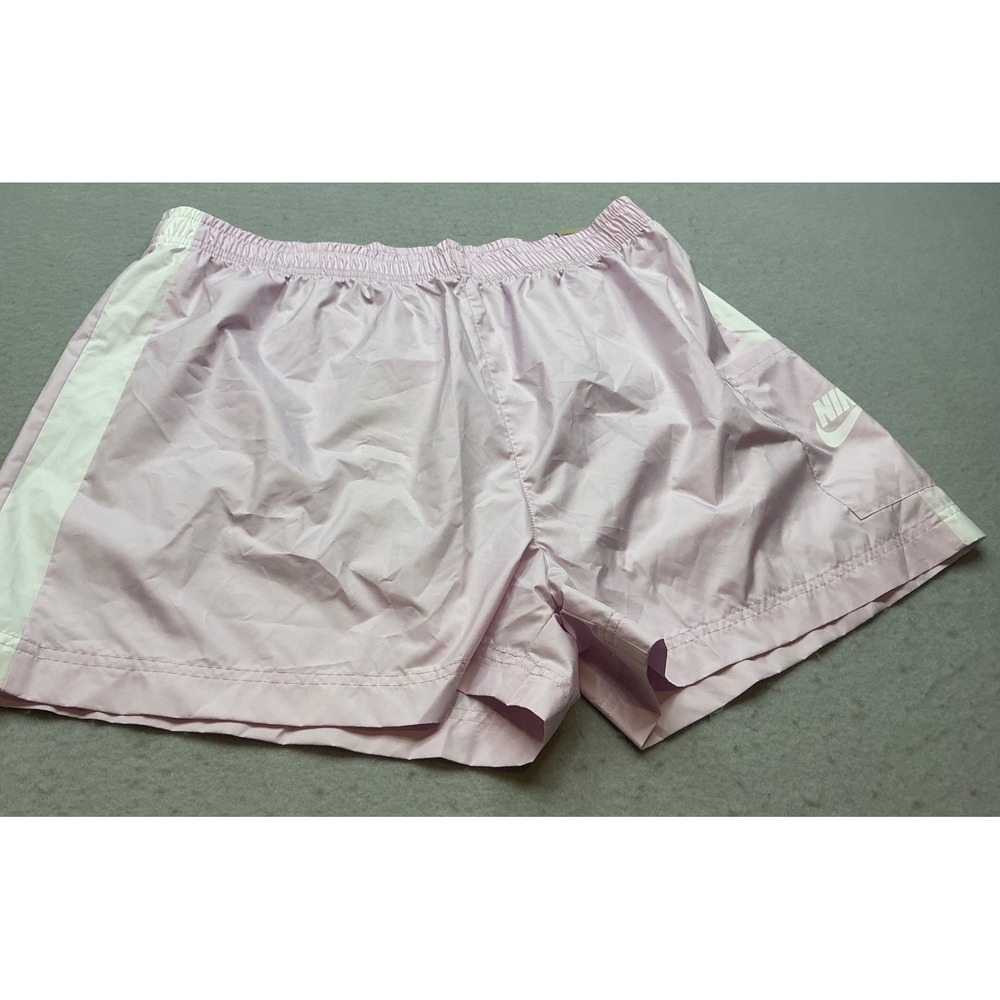 Nike High Rise Athletic Shorts Lavender Purple White‎ Stripe Size L NWT
